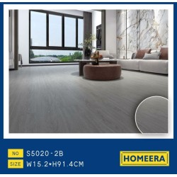 Suelo laminado de alta calidad con diseño de madera gris