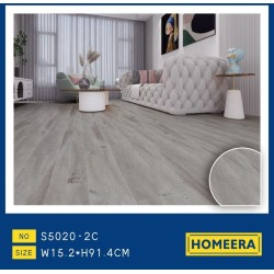 Suelo laminado de alta calidad con diseño de madera gris