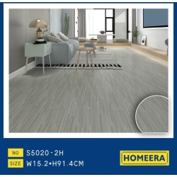 Suelo laminado de alta calidad con diseño de madera gris