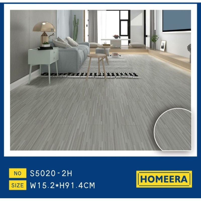 Suelo laminado de alta calidad con diseño de madera gris